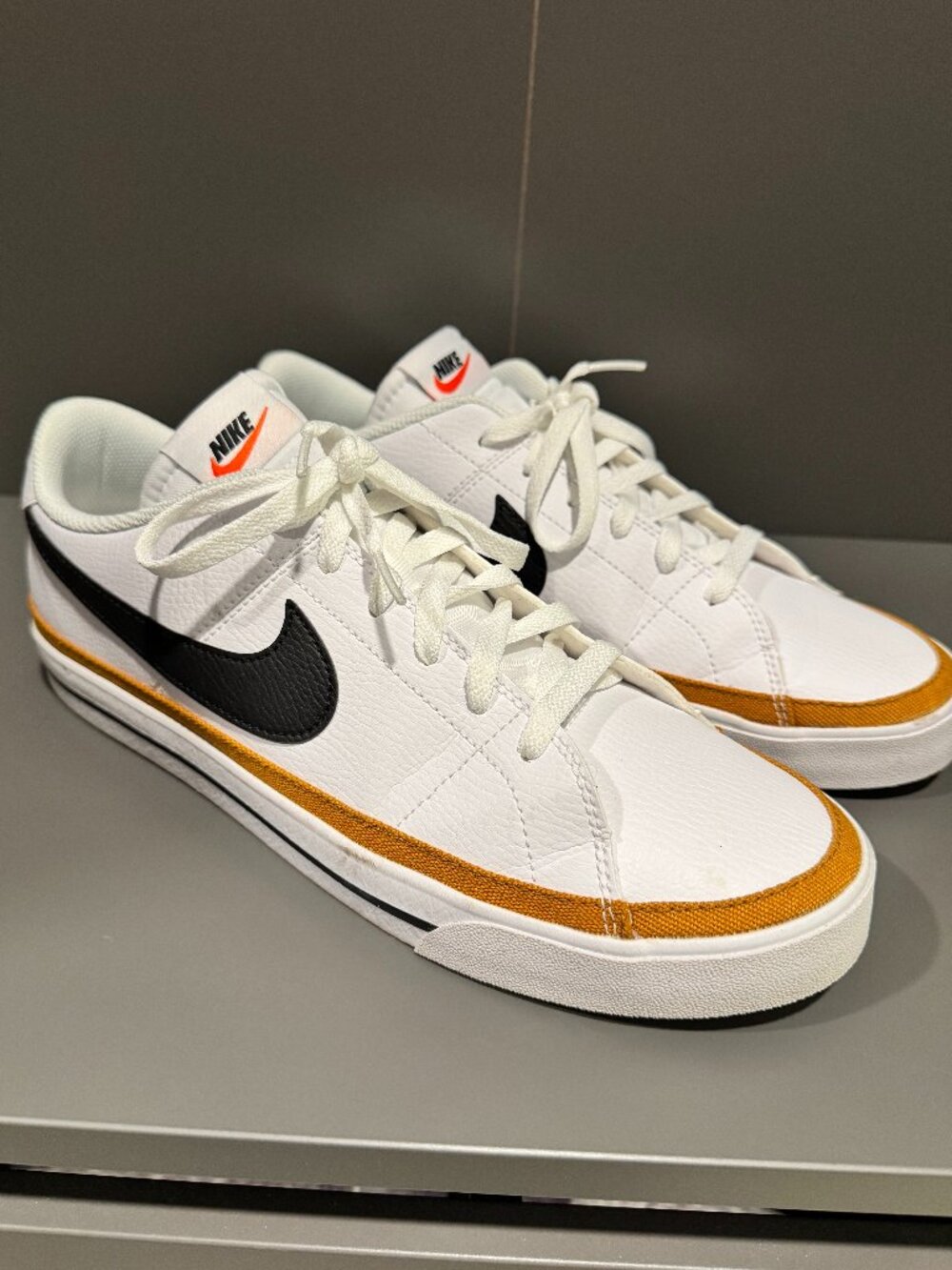 Nike Court Legacy Next Nature White Desert Ochre Black Men’s Size 11